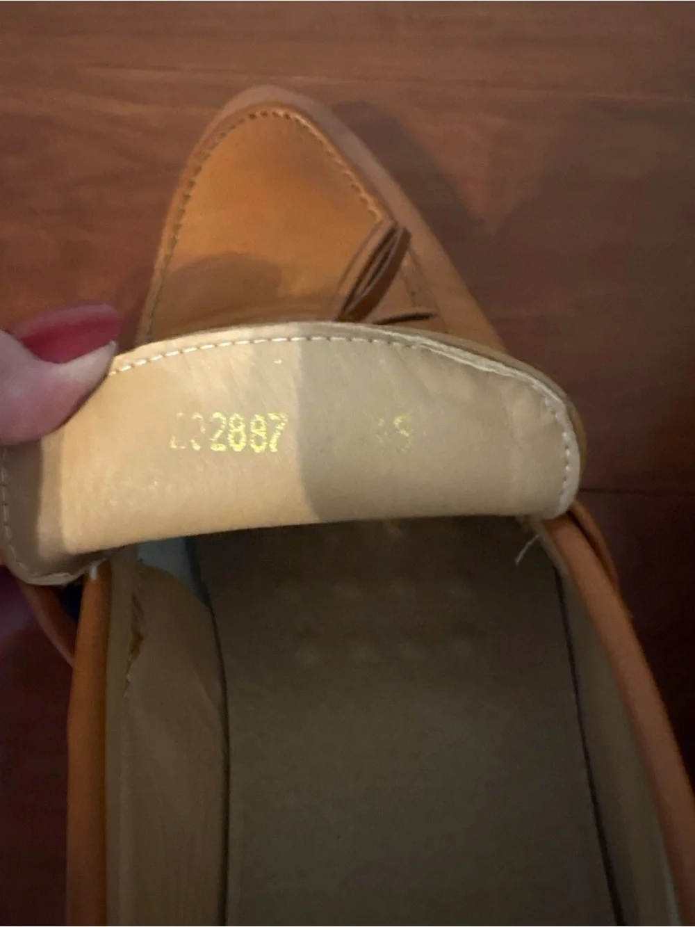 Men’s Cognac Tassel Loafers Size 45 Faux Leather Slip-On Dress Shoes 11-11.5